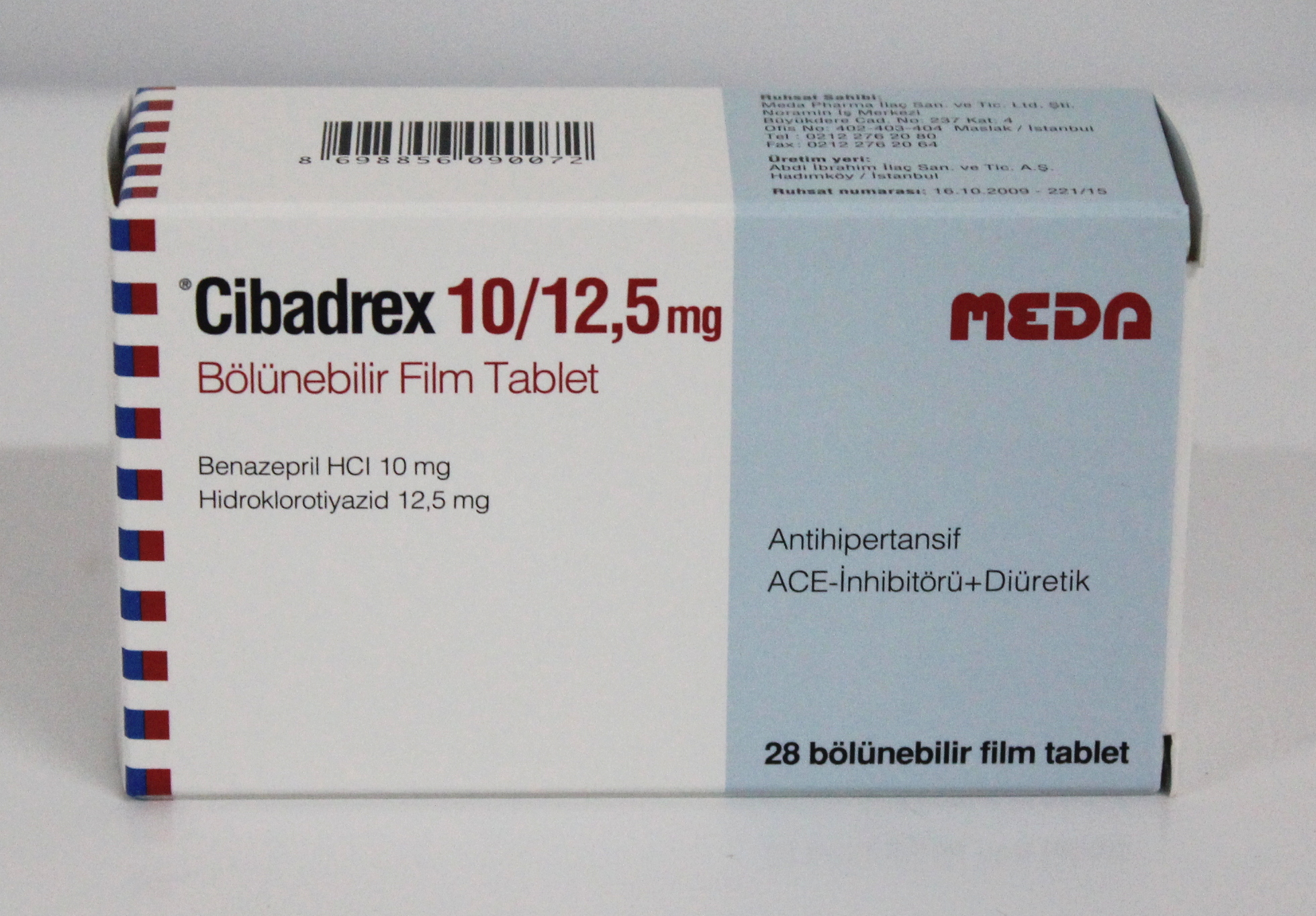 Cibadrex 10mg/12.5mg