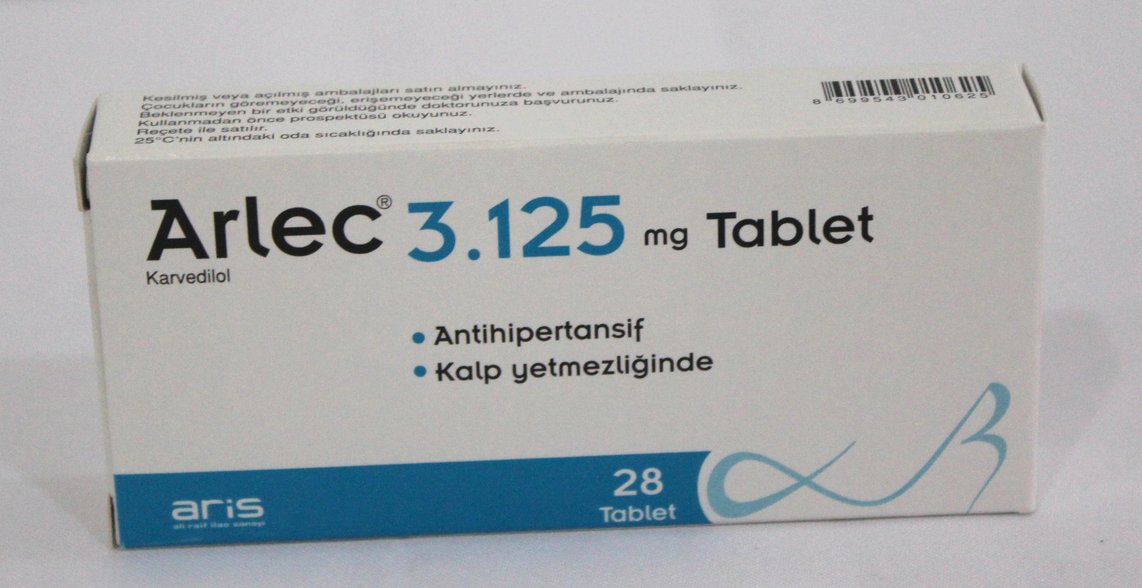 Arlec (Carvedilol) 3.125mg