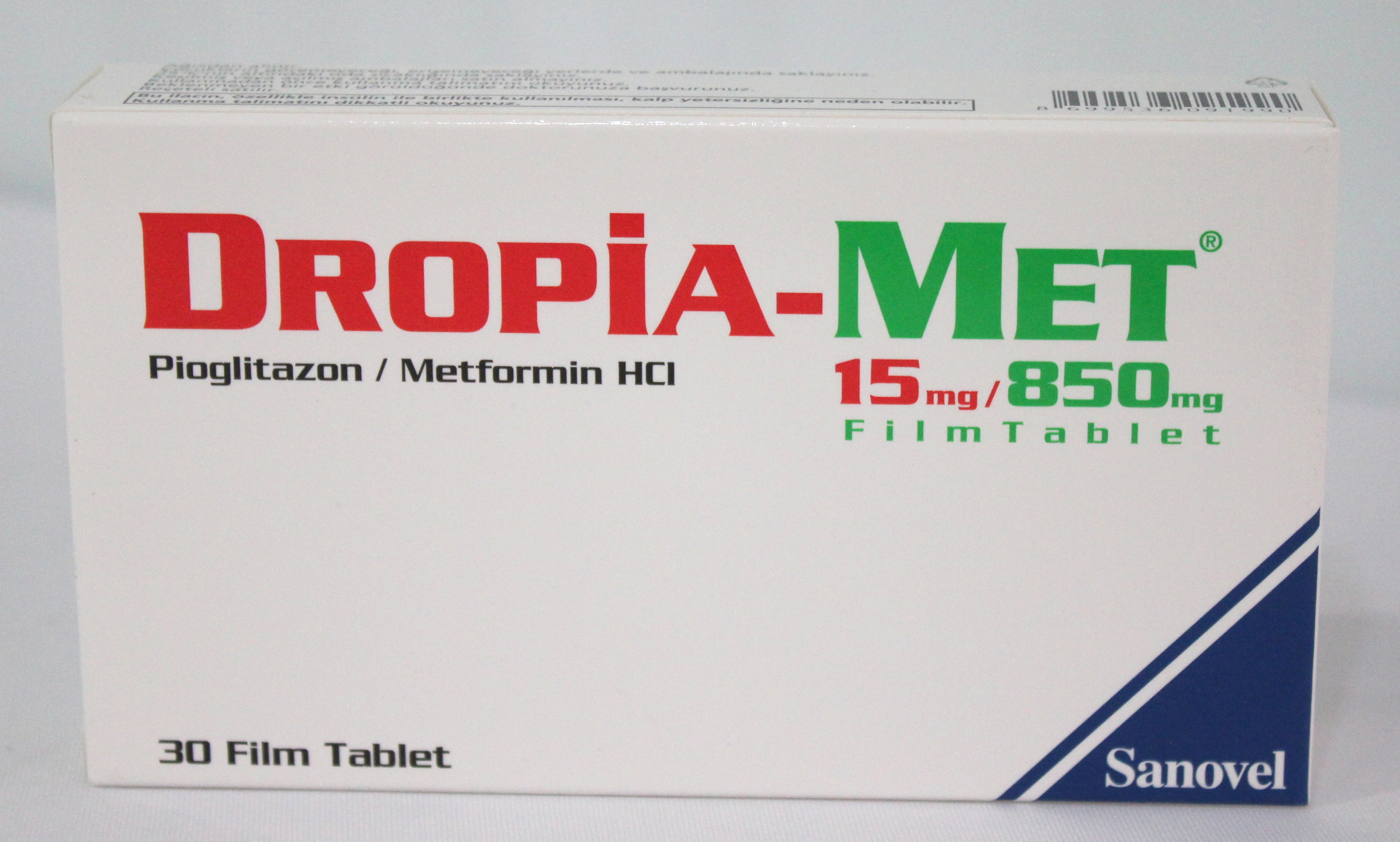 Dropia-Met (Pioglitazone/Metformine) 15mg/850mg