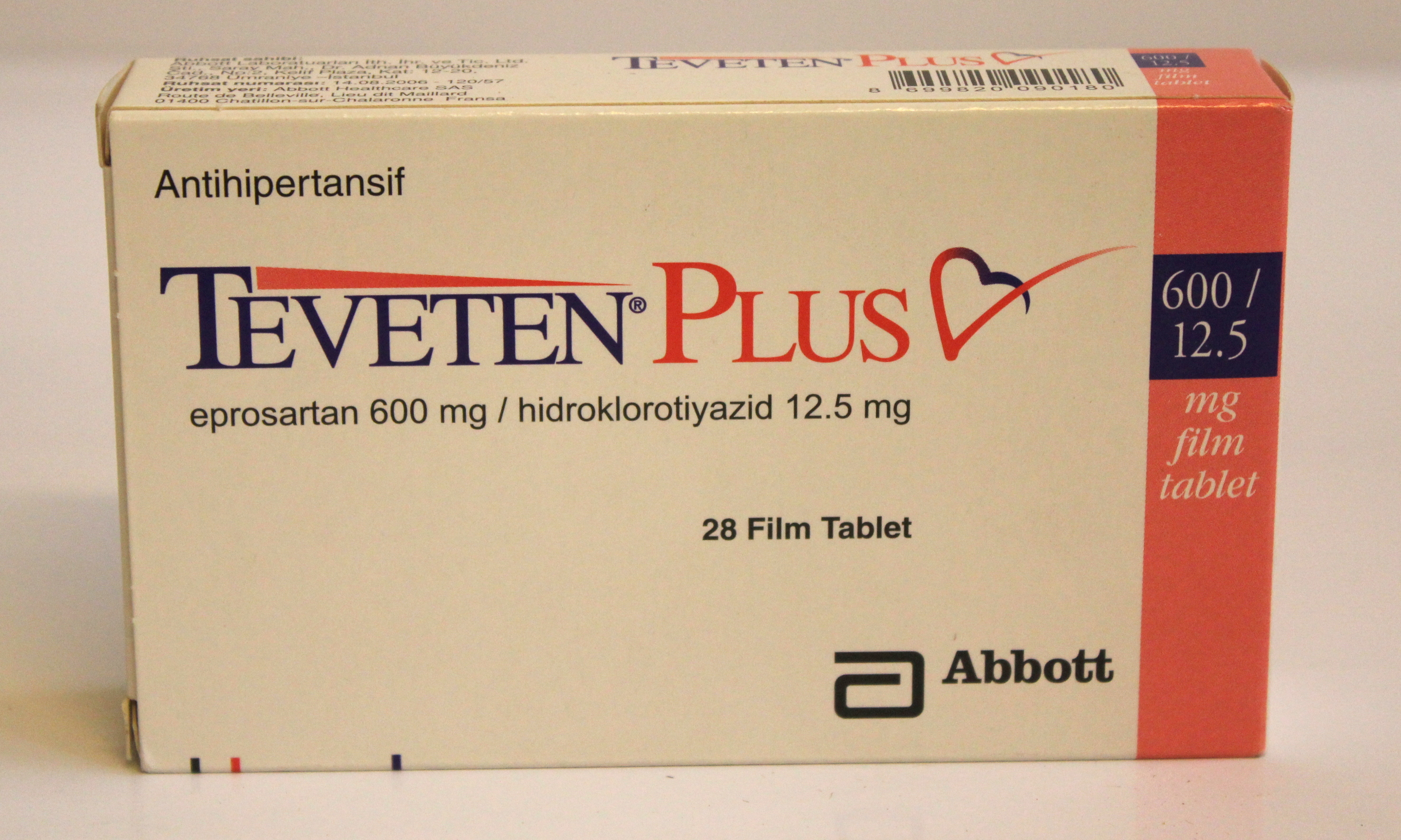 Teveten Plus 600mg/12.5mg